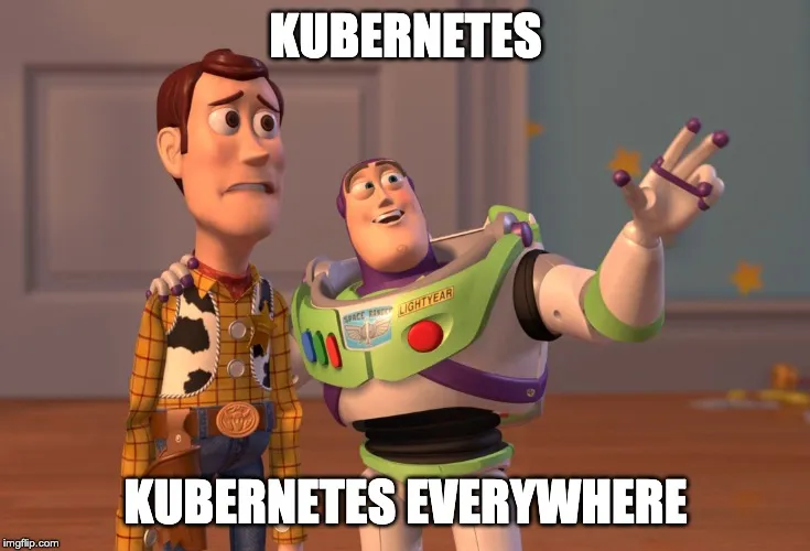 An image with text: Kubernetes everywhere